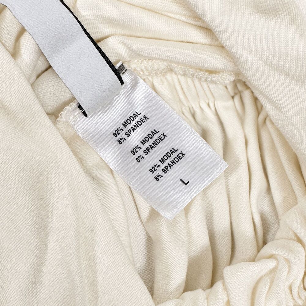 Rachel Pally Wilson Maxi Dress Womens L Cream One Shoulder Modal Grecian USA - Picture 7 of 7